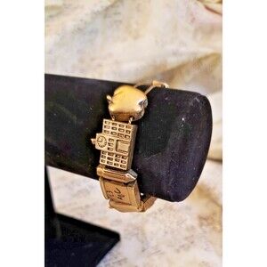 Whimsy, Classy Back to School Metal Charm Bracelet Apples, Schools, Pencils 7"